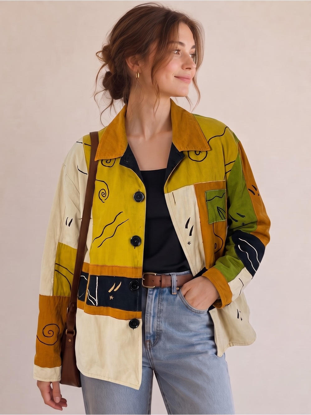 VINTAGE Embroidered Patchwork Jacket